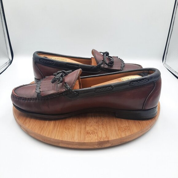 Allen Edmonds Woodstock Mens 11 Shoes Burgandy Leather Kiltie Dress Loafers USA main image 5